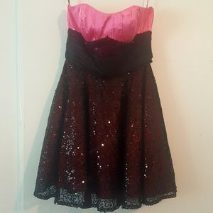 Betsy Johnson strapless sequin dress